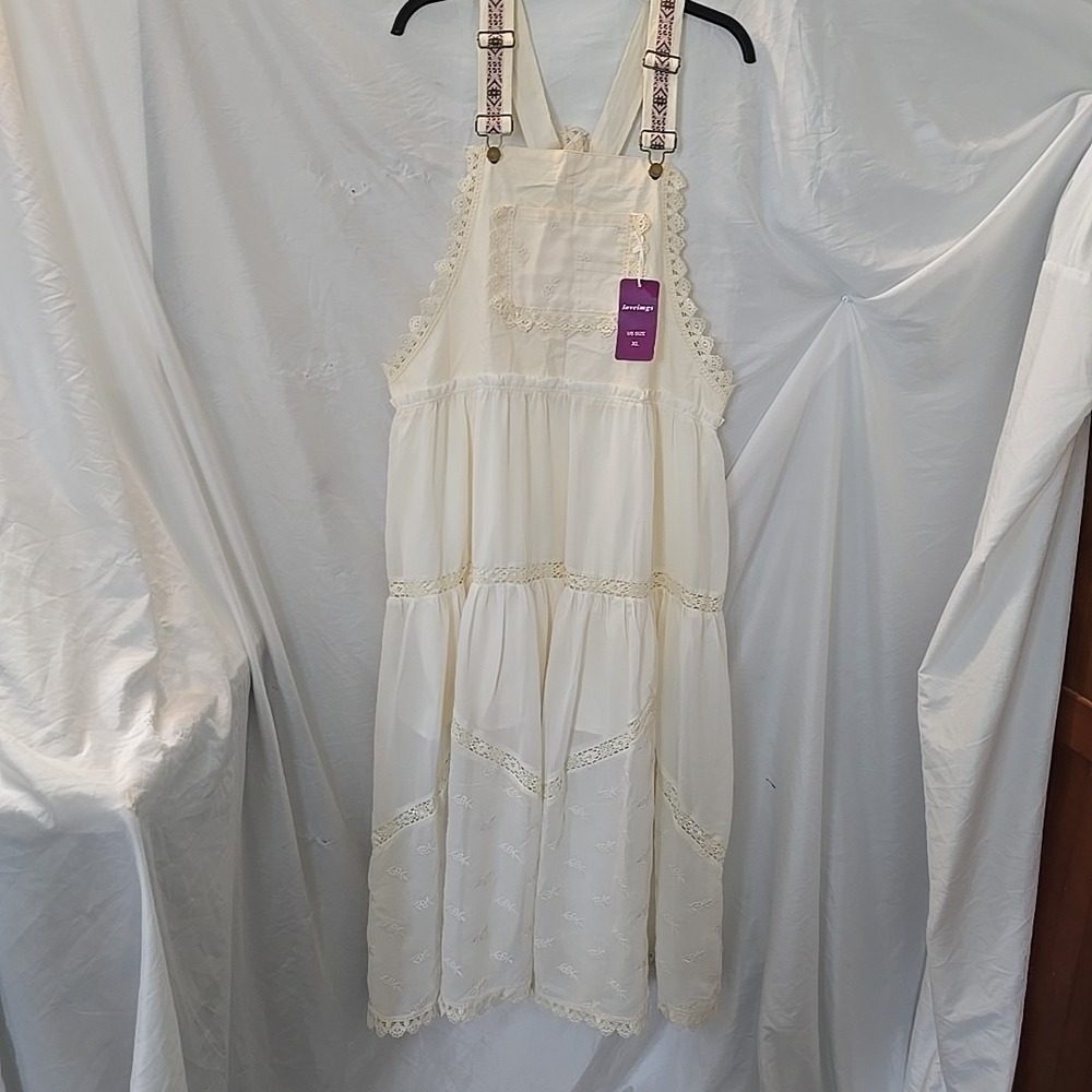 Overall Boho Cream Maxi Dress